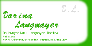 dorina langmayer business card